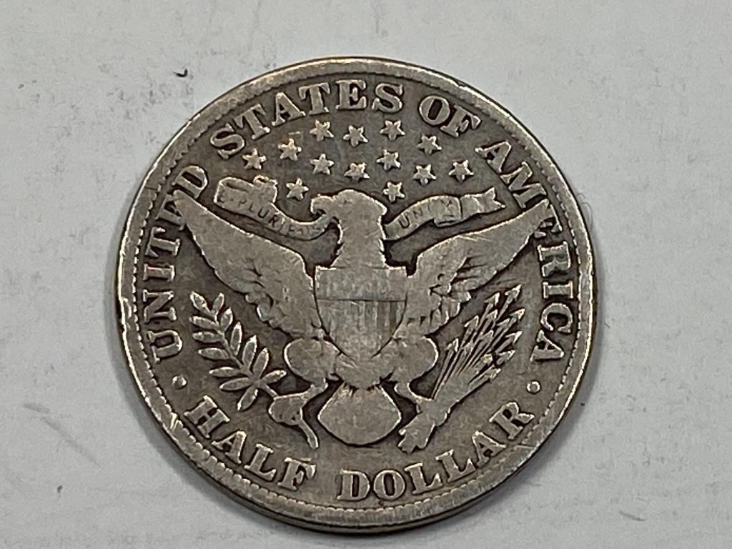 4 Barber Half Dollars, 1900-1909