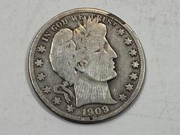 4 Barber Half Dollars, 1900-1909