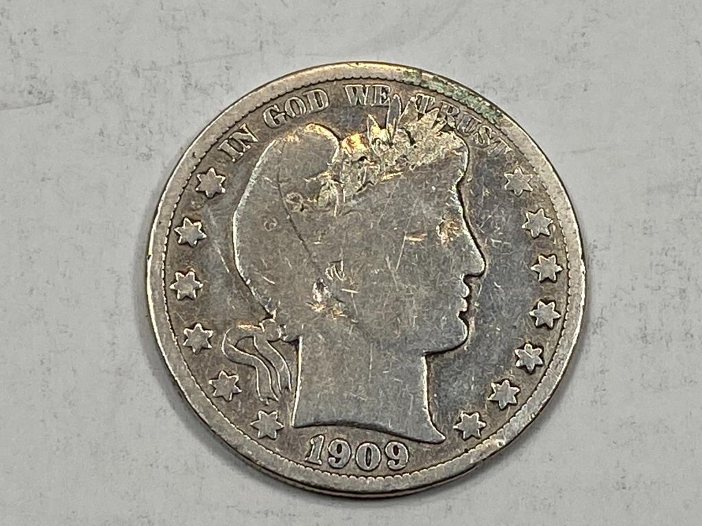 4 Barber Half Dollars, 1900-1909