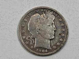 4 Barber Half Dollars, 1900-1909