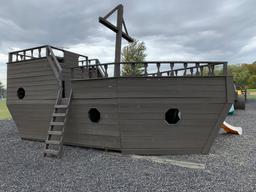 Wooden Pirate Ship Play Set Playground Equipment