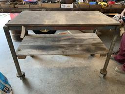 Shop Table on Wheels