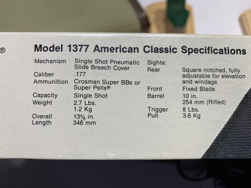 Crosman .17 Single Shot Pellet Gun