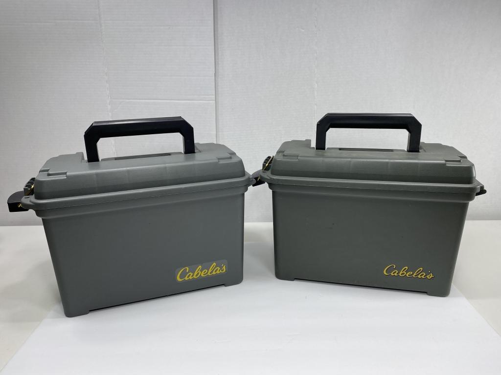 (2) Cabela's & (1) Friends of NRA Plastic Ammo Cans