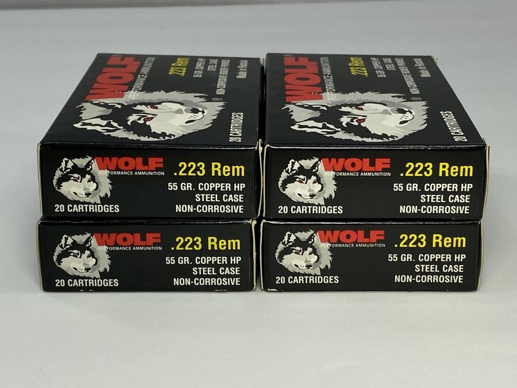 Wolf Performance Ammo .223 Rem 55 GR. Copper HP