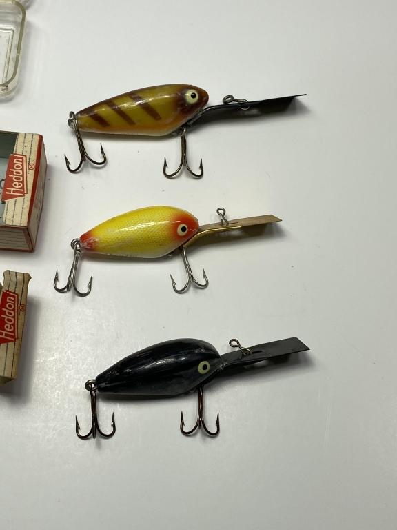 (3) Heddon 345 B/Y Deep 6 Lures