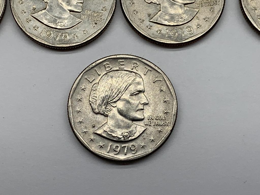 (8) 1979 D & (1) 1979 S Susan B Anthony Dollar