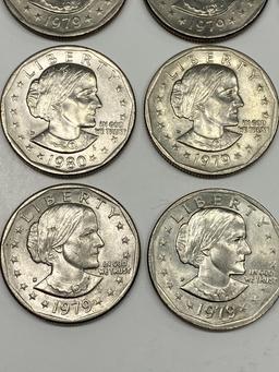 (10) Susan B Anthony Dollars