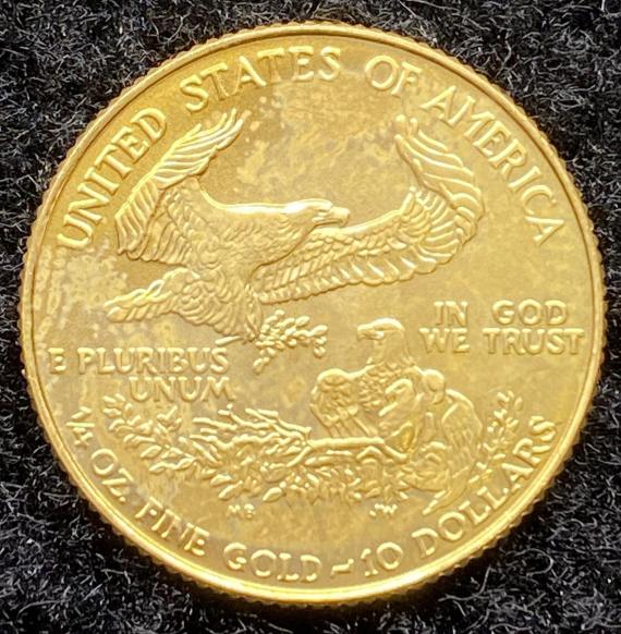 1986 Gold Eagle 1/4 oz Fine Gold $10 Coin