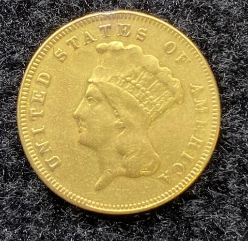 1878 $3 Indian Princess Gold Coin