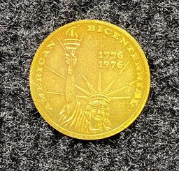 America's Bicentennial Solid Gold Commemorative Medal