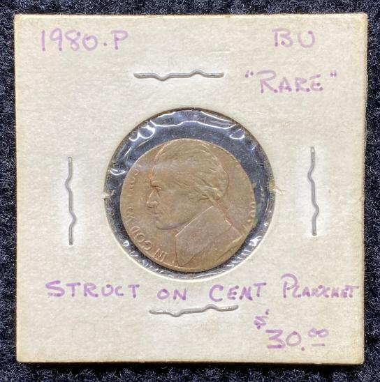 1980 P Struct on Cent Planchet