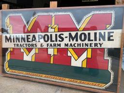 Minneapolis Moline Dealer Sign From Leo Siebenaler, Hicksville Ohio 36"x60"