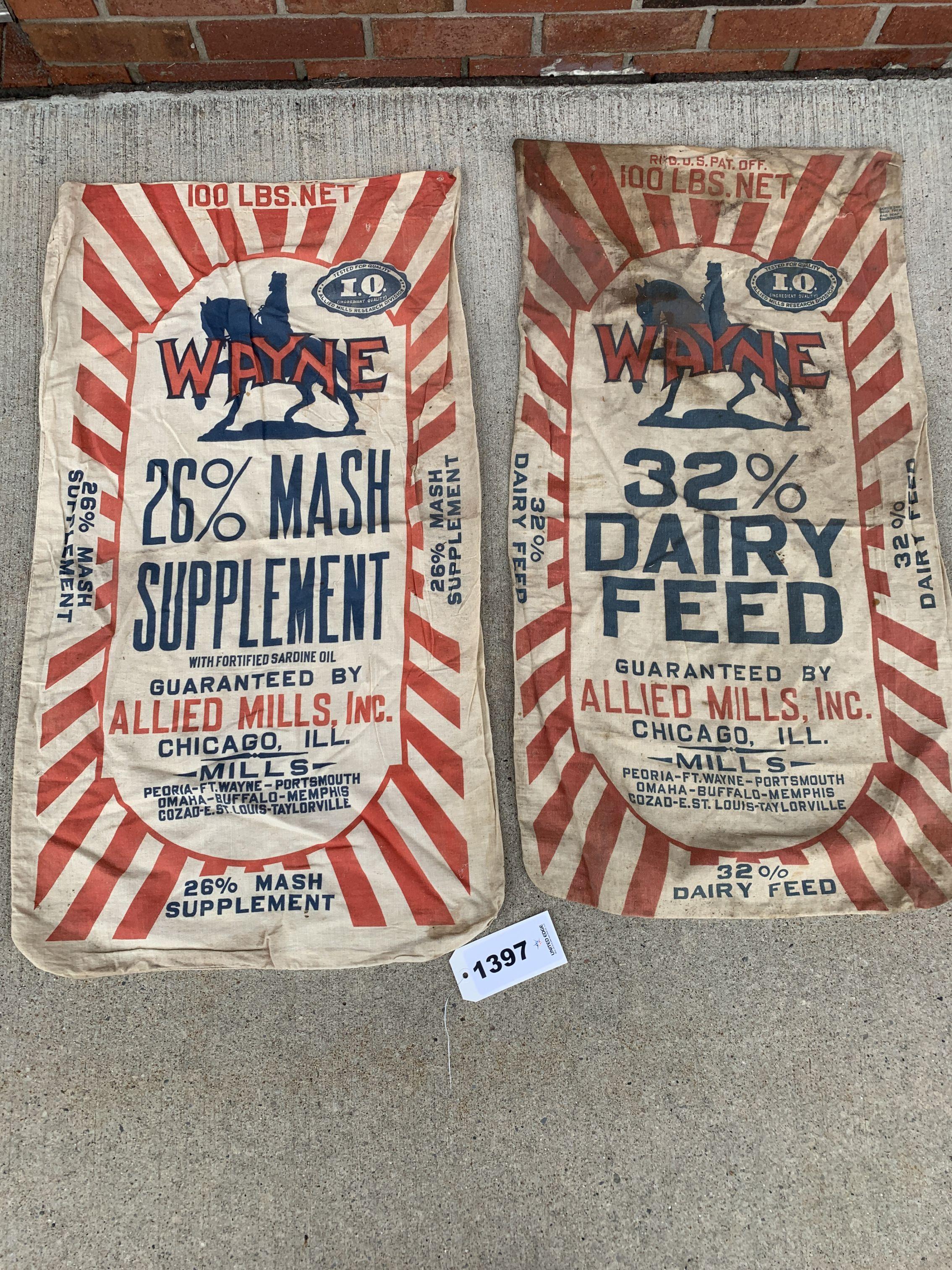 Set of 2 Wayne Feed Sacks