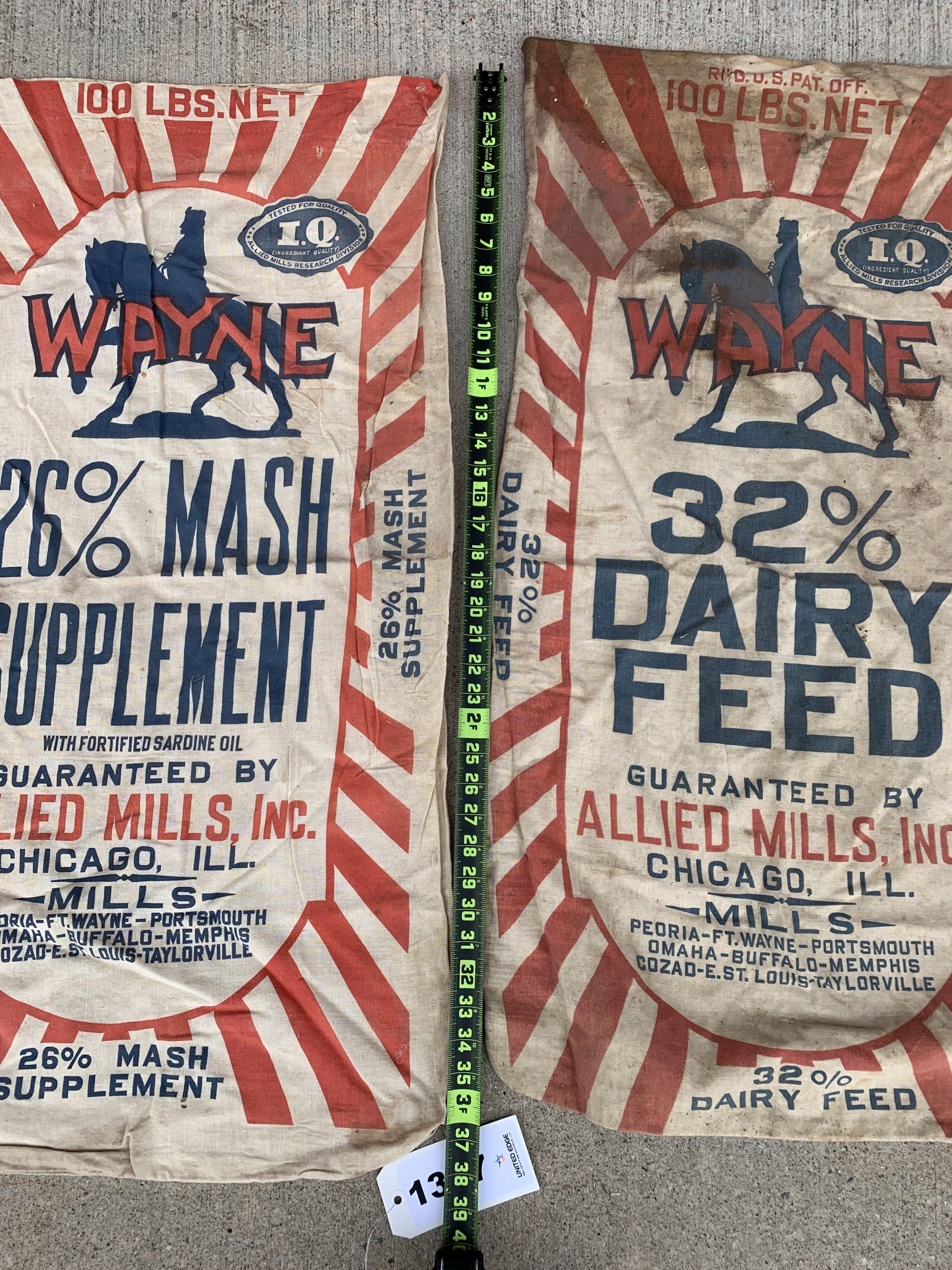 Set of 2 Wayne Feed Sacks