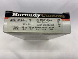 Hornady Custom 450 Marlin Flat Point interlock Bullets