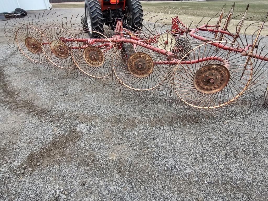 Sitrex 10-wheel Hay Rake W/ Kicker Wheel