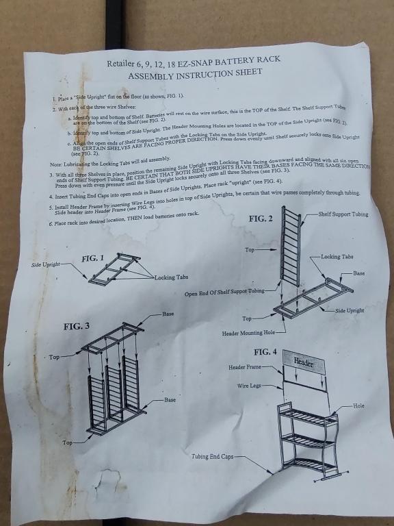 Battery Display Rack, brand new in the box