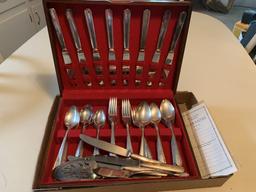 WM. A. Rogers Silverware Set & Serving Pieces