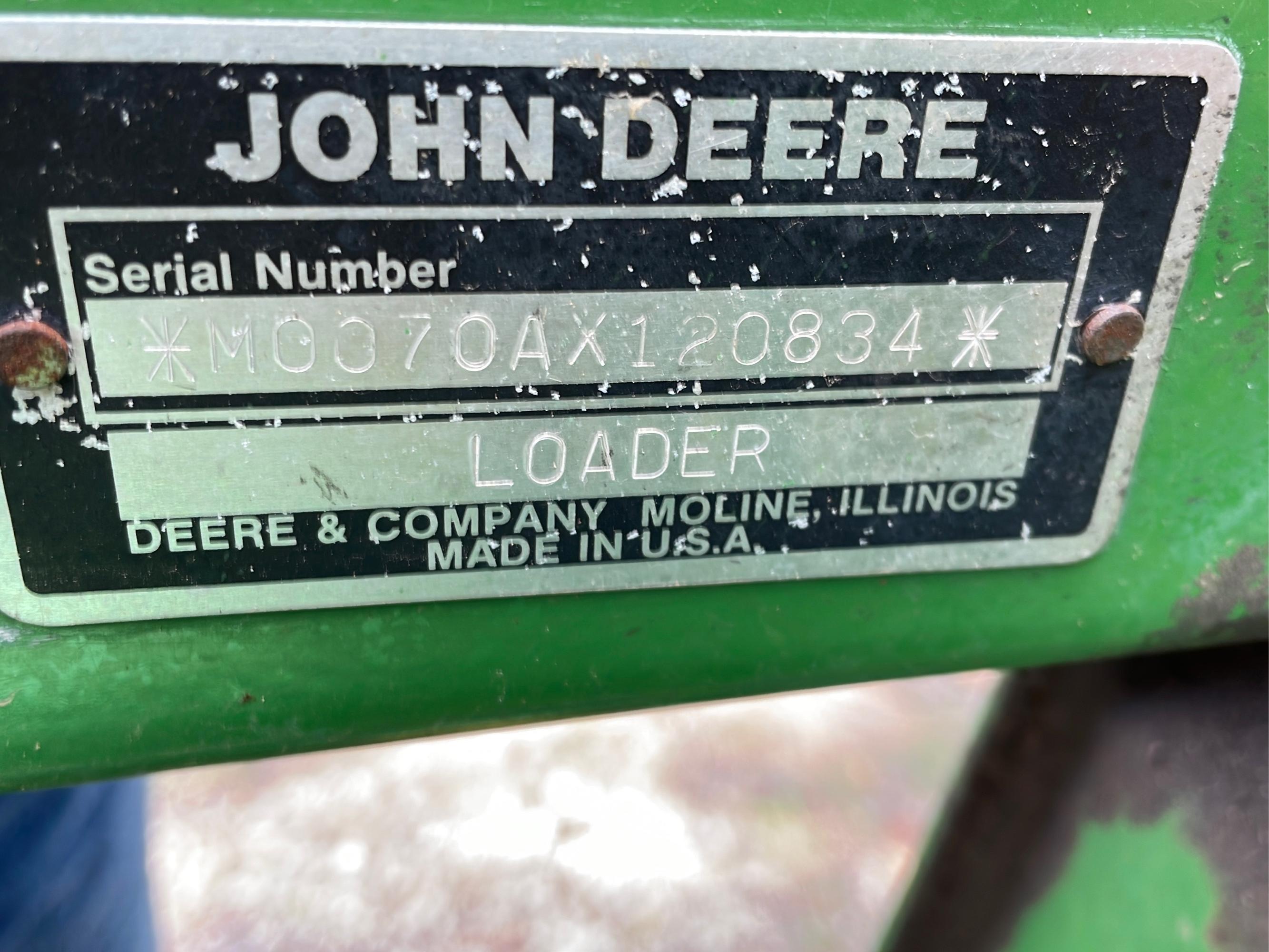 1991 John Deere 855 MFWD w/ JD 70A Loader