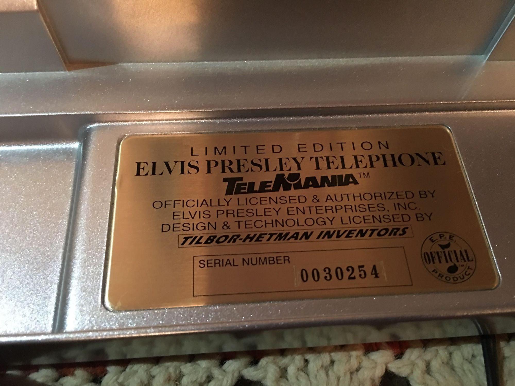 Limited edition Elvis Presley telephone officially licensed and authorized by Elvis Presley Ent Inc.