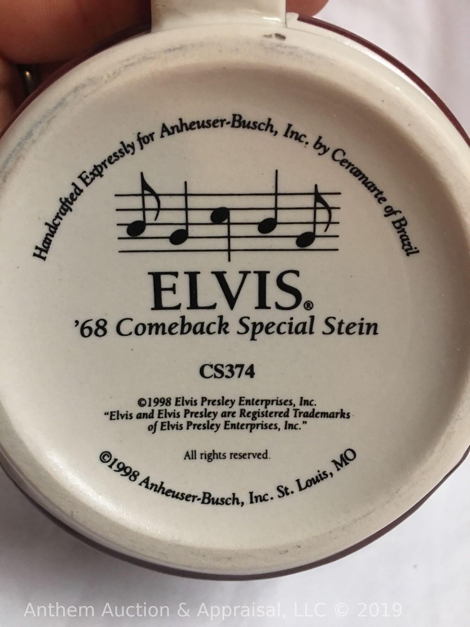 Elvis Presley 1968 comeback special Stein with certificate of authenticity