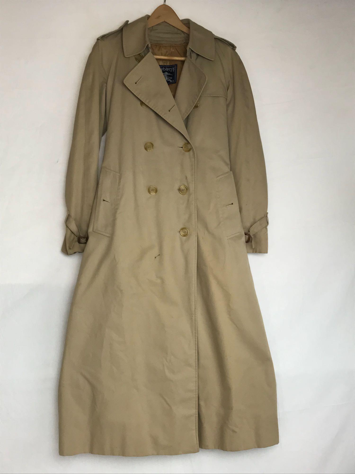 Vintage Burberry Woman's Trench Style Overcoat/Raincoat with Removable Lining