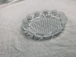 Vintage Pressed Glass Shallow Bowl/Relish Tray