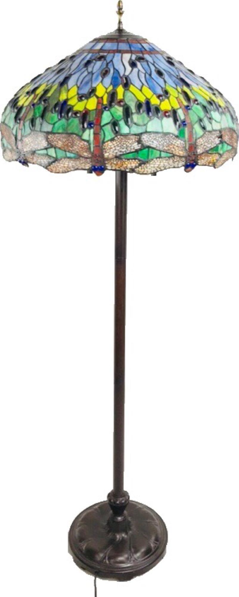 Tiffany-Style Dragonfly 61" Floor Lamp