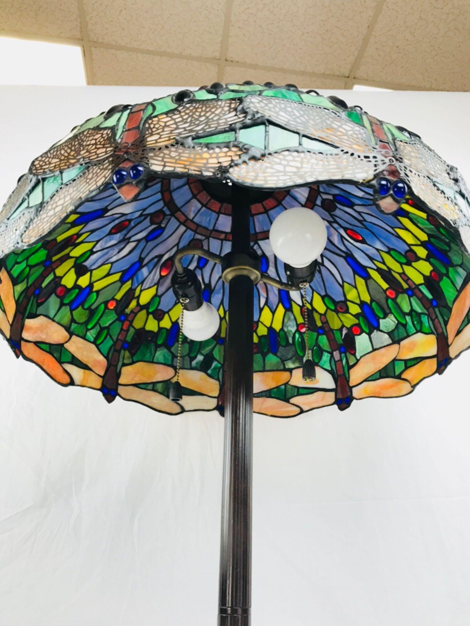 Tiffany-Style Dragonfly 61" Floor Lamp