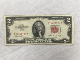 1953 Two Dollar Bill U.S. Currency