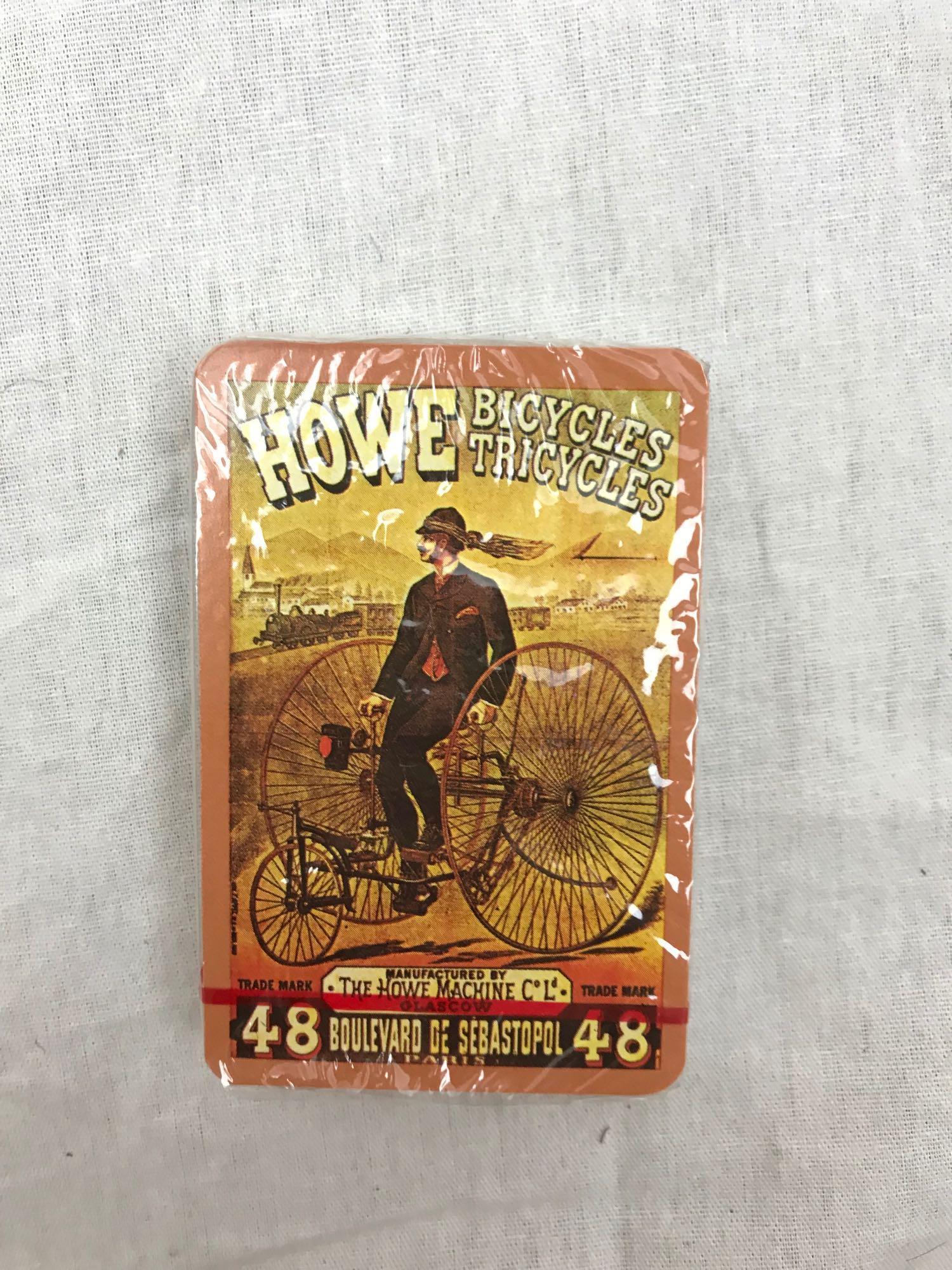 Unopened Collector Tin of Vintgae Bicycle Themed Playing cards