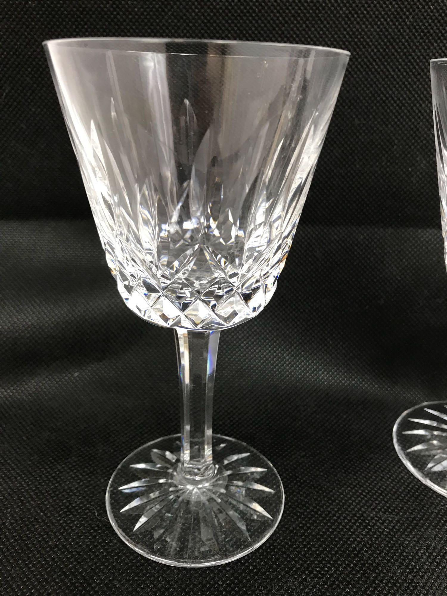 Vintage Waterford Lismore Crystal Stemware, 8 Claret Glasses