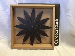 Crate & Barrel Sunflower Outdoor Clock 449-817