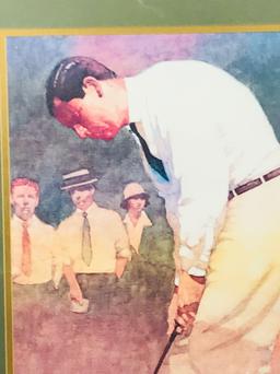 Vintage Large Print of Early 20th Century Golfer