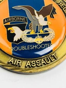 1st Airborne Air Assault Army Challenge Coin, Award for Excellence Presented by the Commander