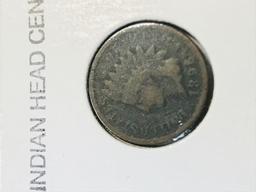 6 Antique Indian Head Penny One Cent Coin