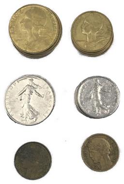 22 French Foreign Currency Coins