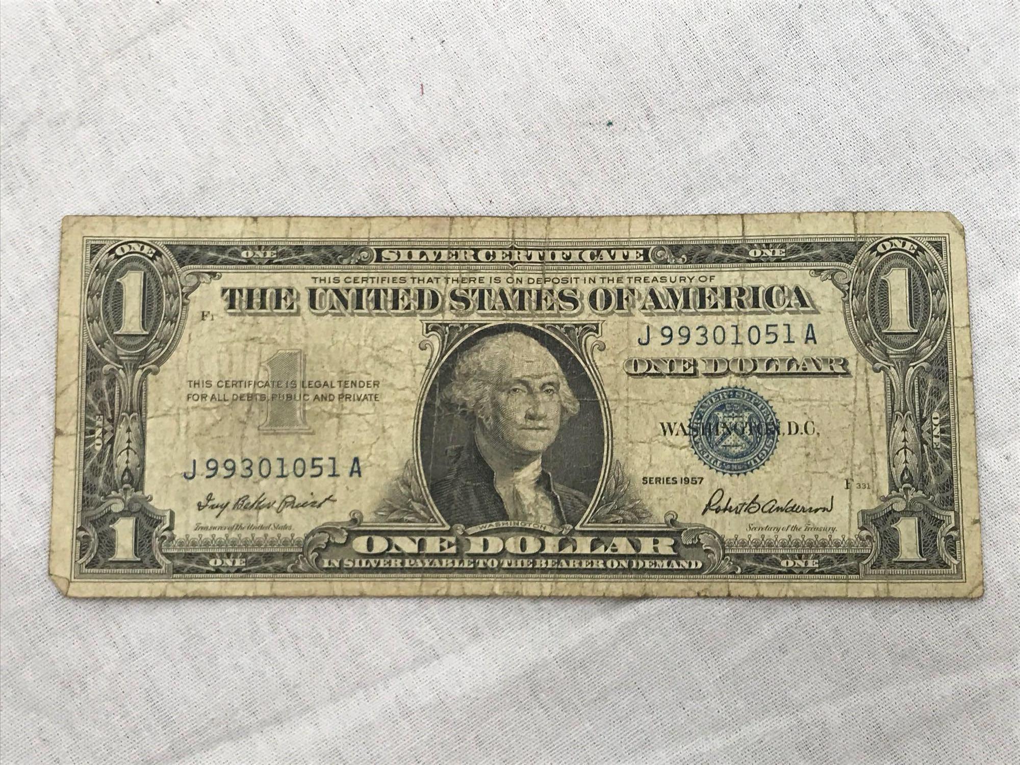 Series 1957 B One Dollar Silver Certificate