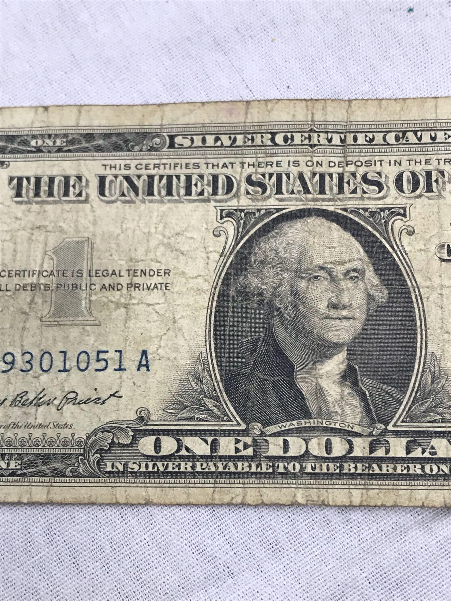 Series 1957 B One Dollar Silver Certificate