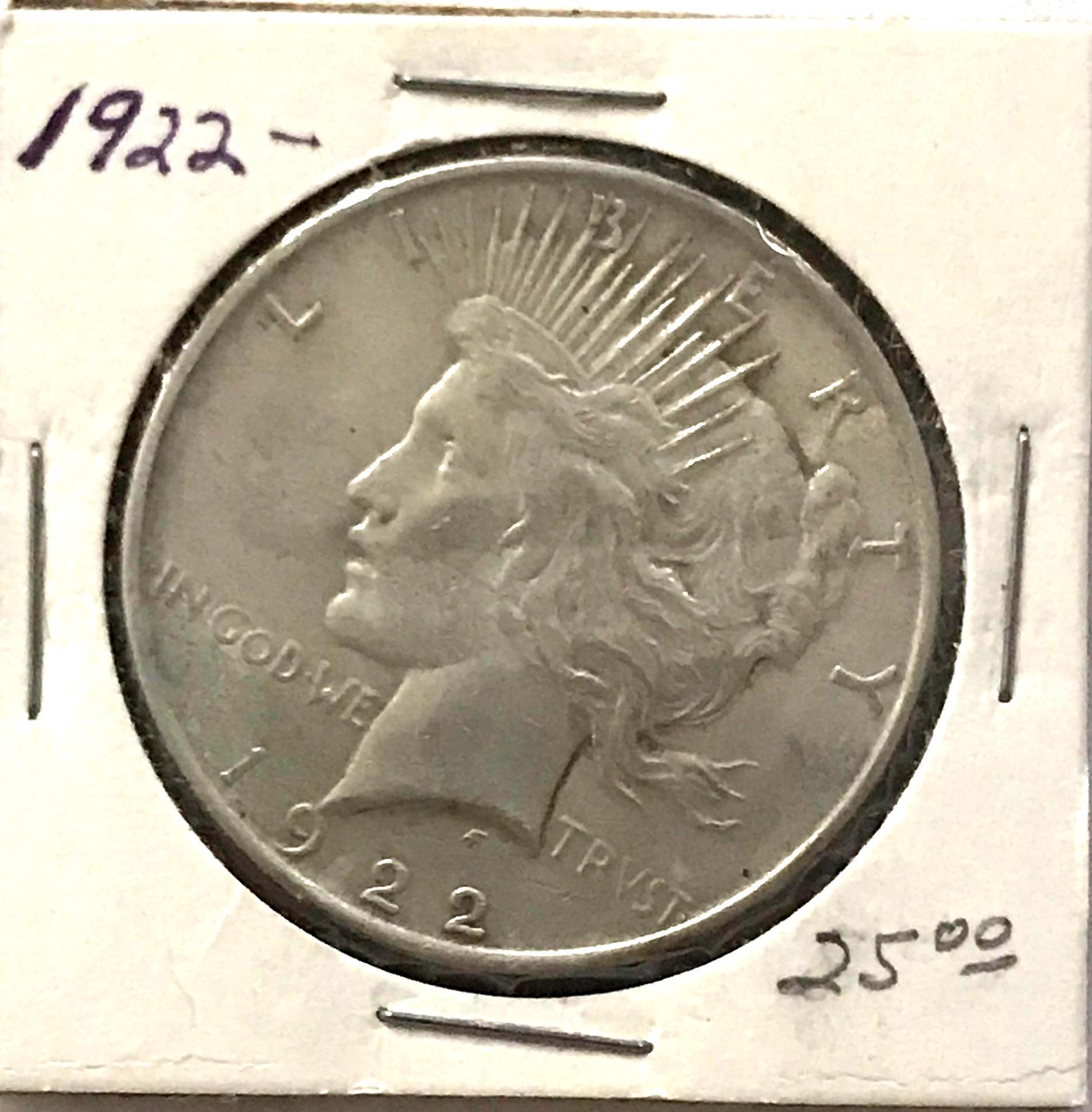 1922 Peace Dollar Silver