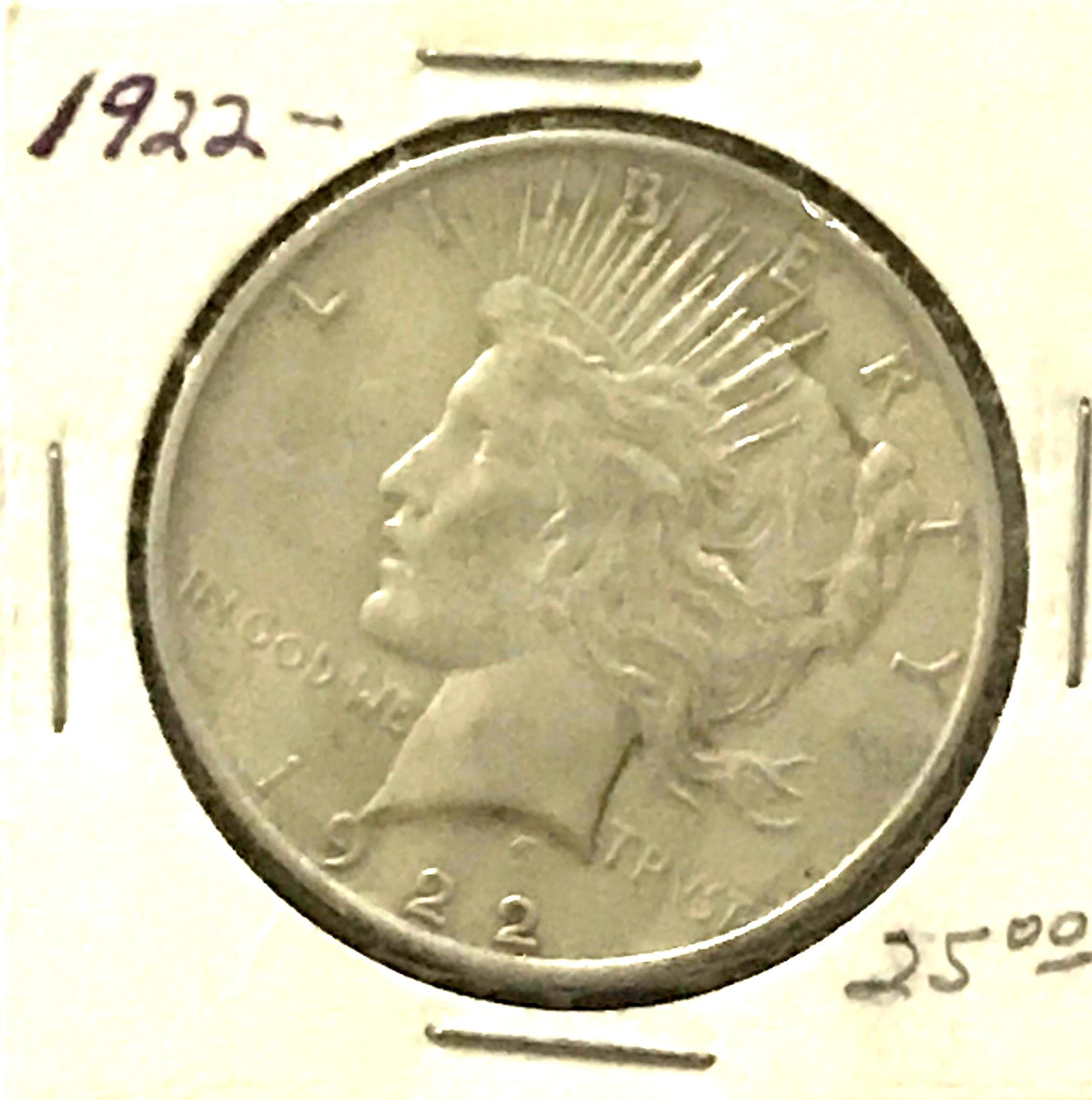 1922 Peace Dollar Silver