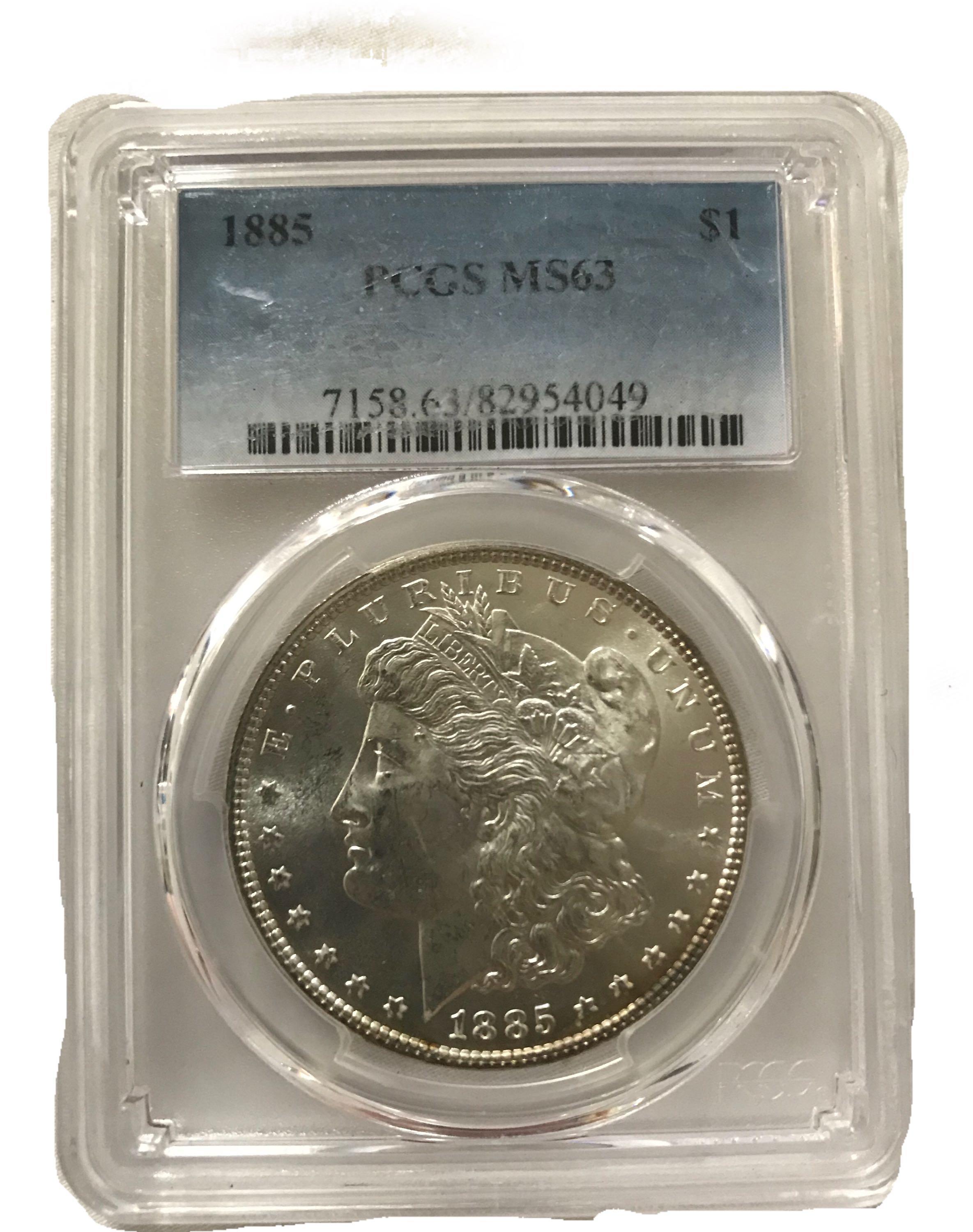 1885 Morgan Silver Dollar MS-63