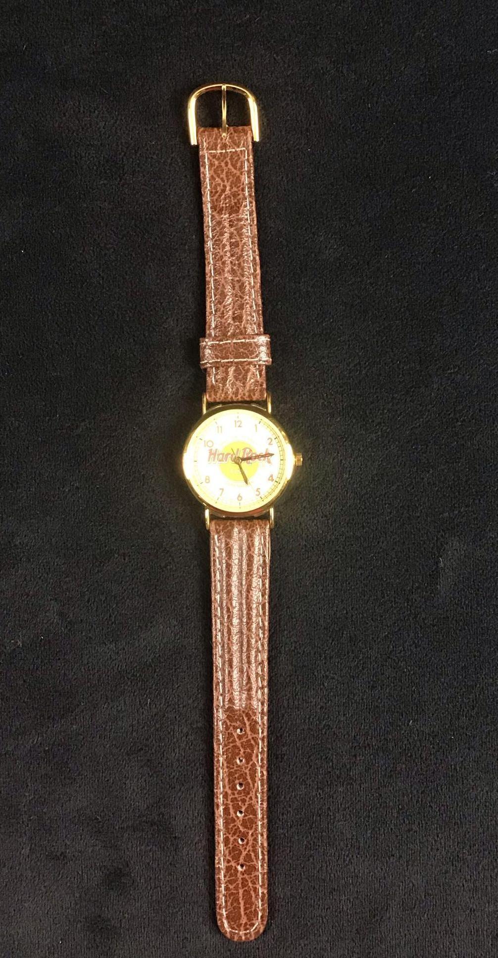 Vintage Hard Rock Cafe Save The Planet Copenhagen Leather Strap Watch