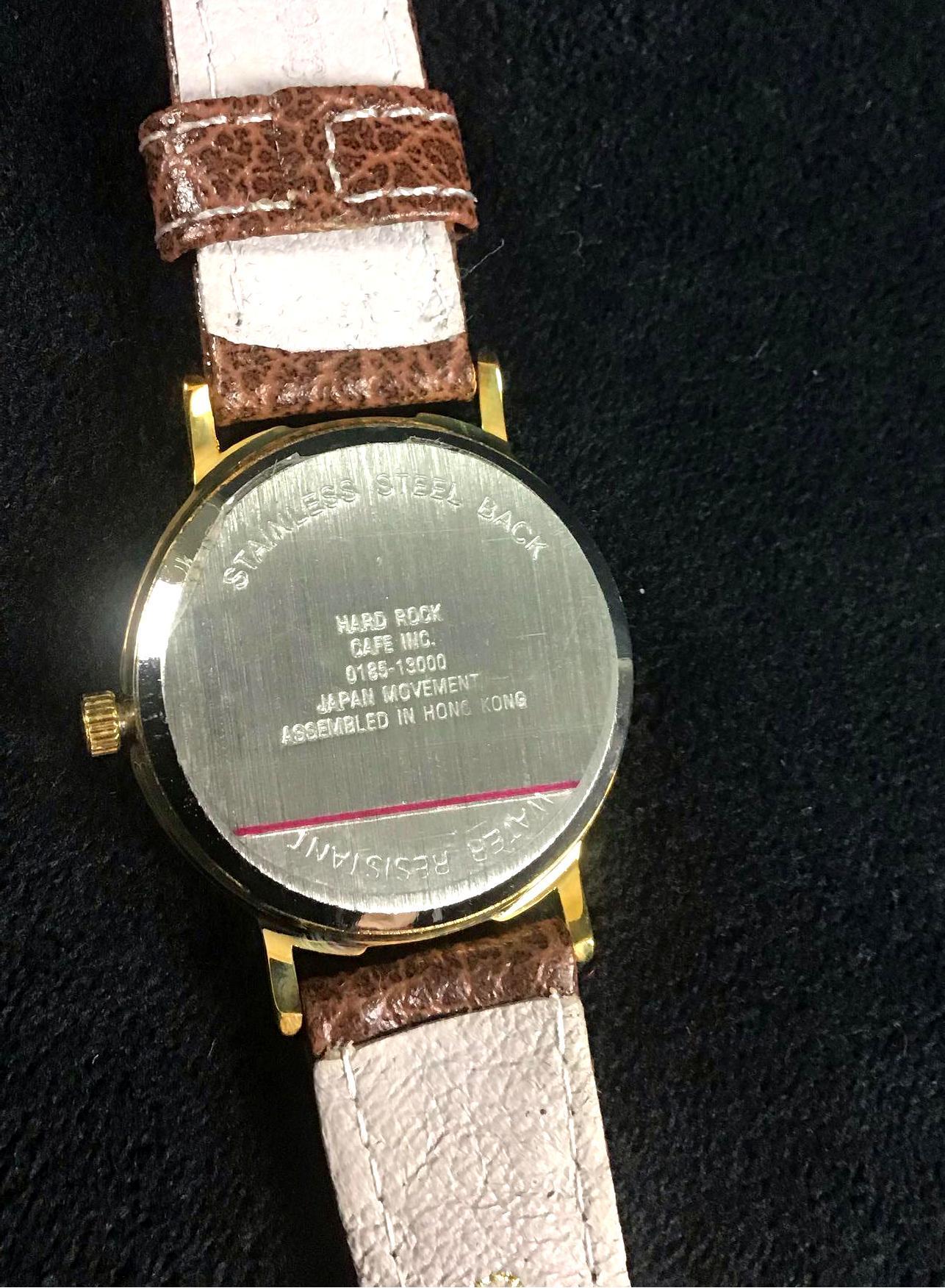 Vintage Hard Rock Cafe Save The Planet Copenhagen Leather Strap Watch