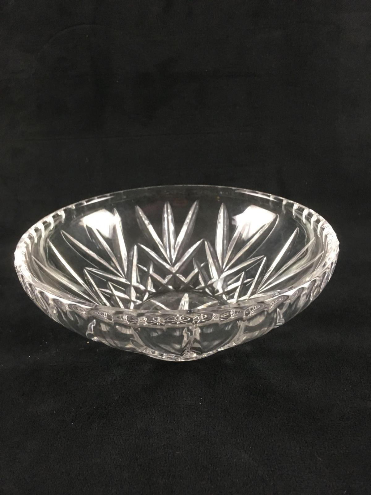 Clear Crystal Glass Small Serving Bowl