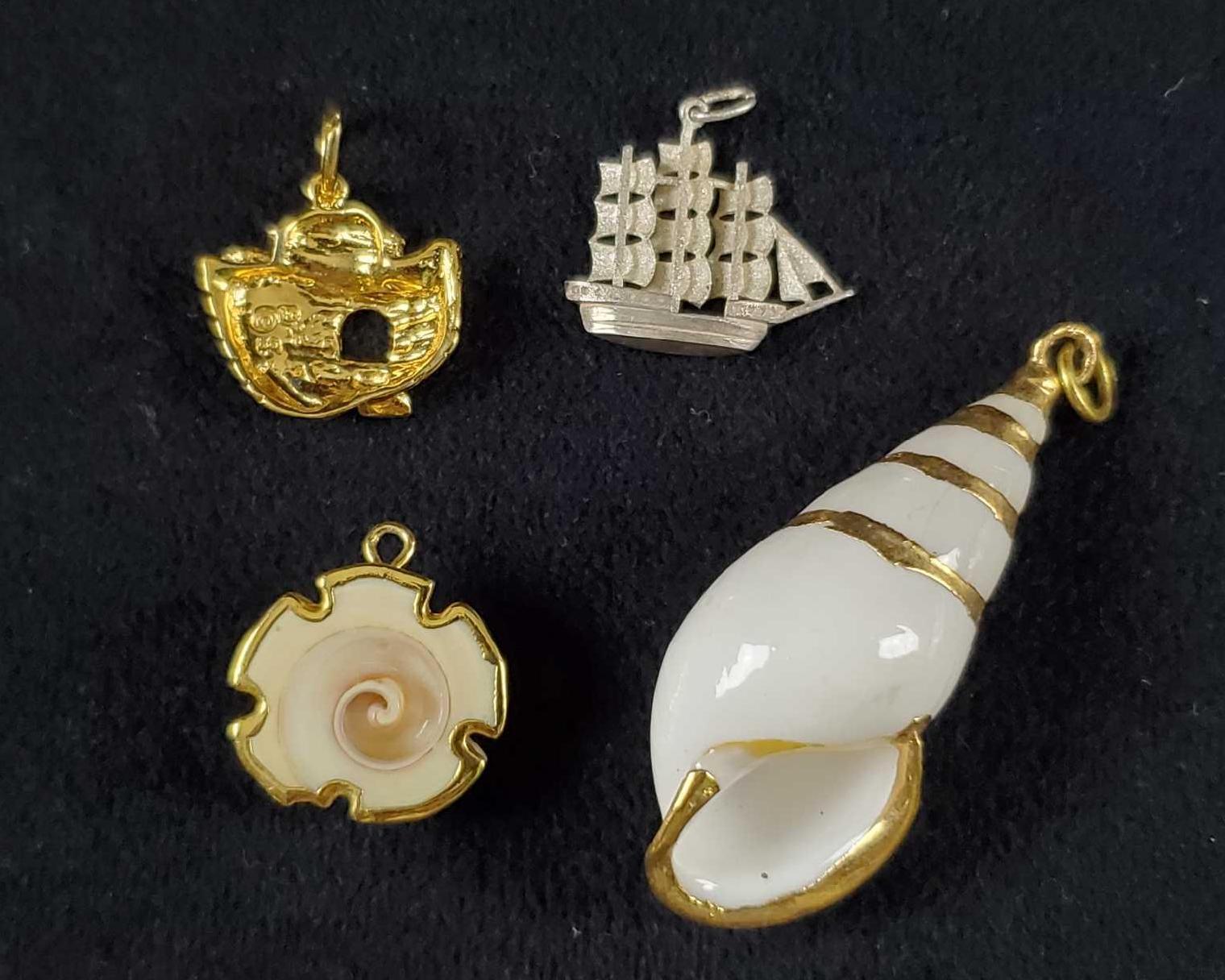 Out Of The Sea Nautical Pendants Lot of 4