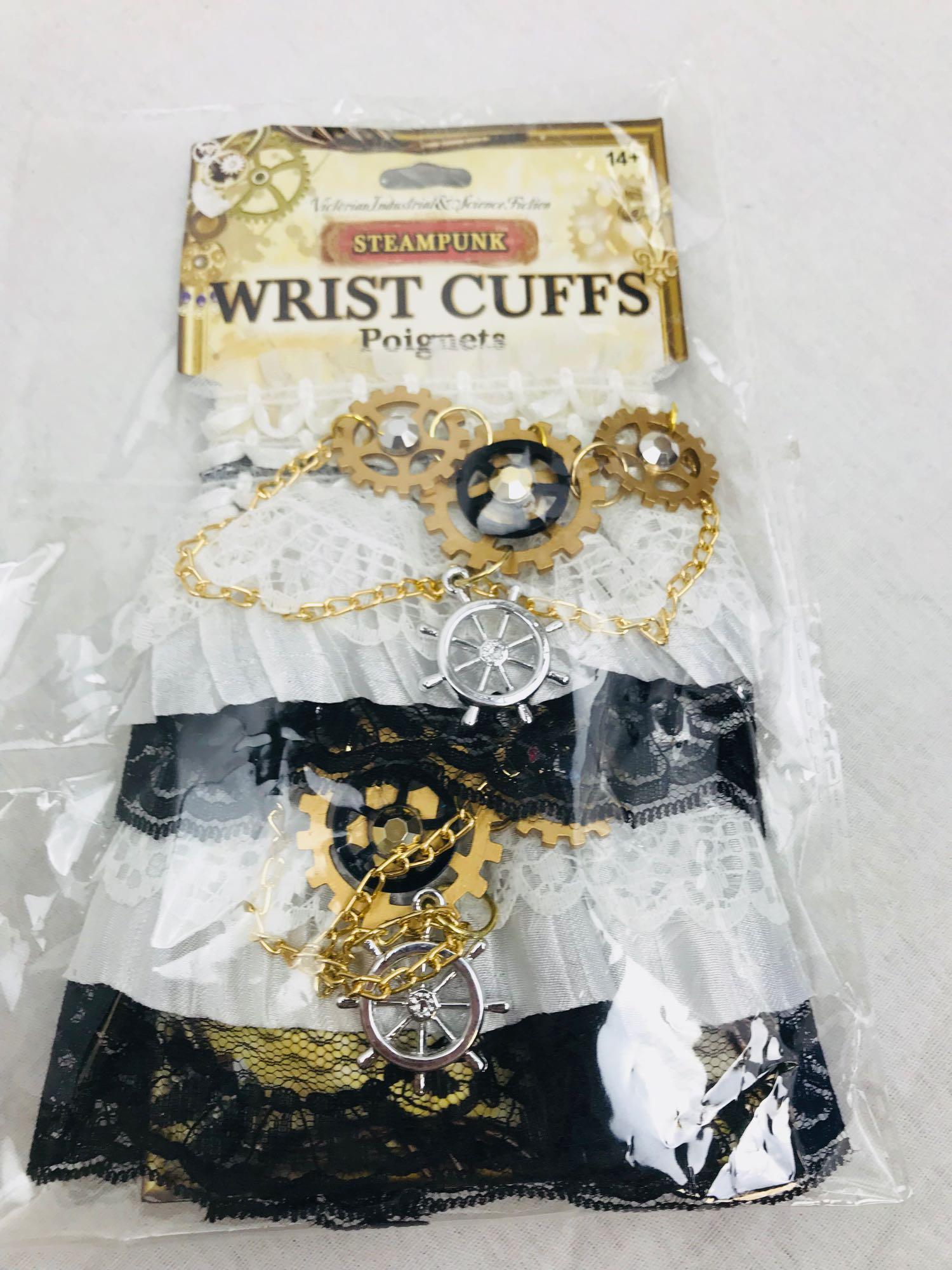 NOS Wrist Cuffs Poignets Halloween Steampunk