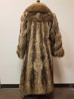 Full Length Raccoon Fur Coat