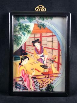 Chinese Painting Wall Art Glass Framed China